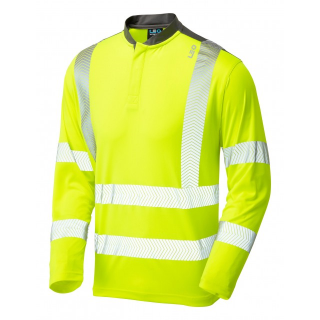 Picture of WATERMOUTH ISO 20471 CL3 COOLMAX LONG SLEEVED PLACKET T-SHIRT
